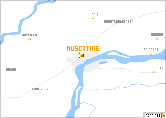 map of Muscatine