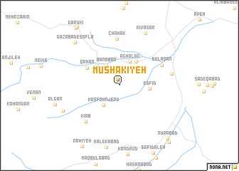 map of Mūshakīyeh