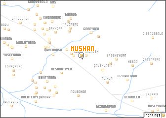 map of Mūshān