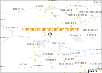 map of Mußbach an der Weinstraße