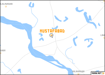 map of Mustafābād