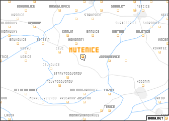 map of Mutěnice
