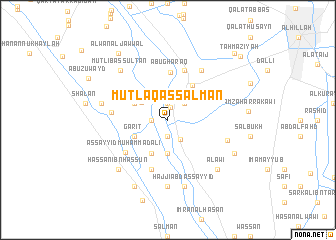 map of Muţlaq as Salmān