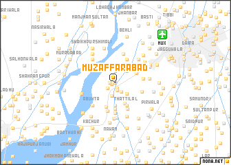 map of Muzaffarābād