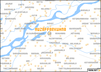 map of Muzaffar Kuhna