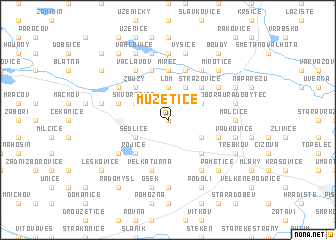 map of Mužetice