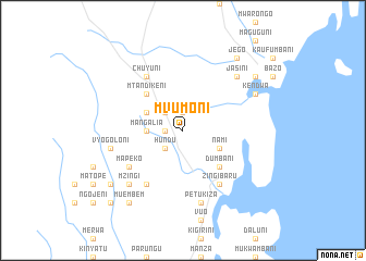 map of Mvumoni