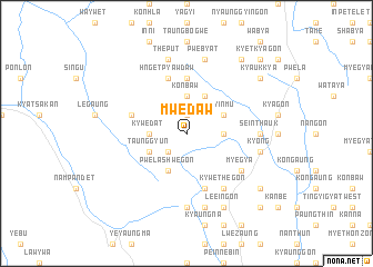 map of Mwedaw