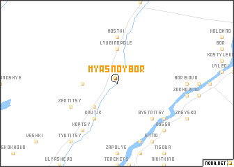 map of Myasnoy Bor