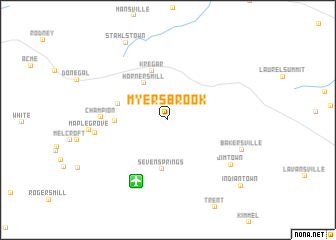 map of Myersbrook