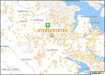 map of Myers Estates