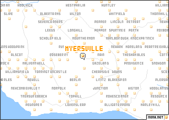 map of Myersville