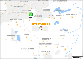 map of Myersville