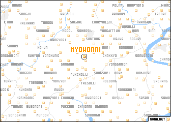 map of Myowŏn-ni