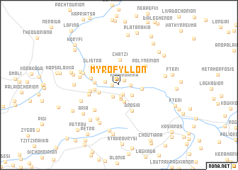map of Myrófyllon