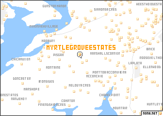 map of Myrtle Grove Estates