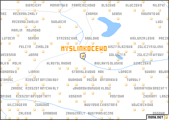 map of Myślin Kocewo