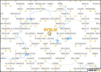 map of Myslív
