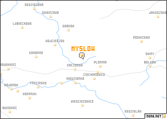 map of Mysłow