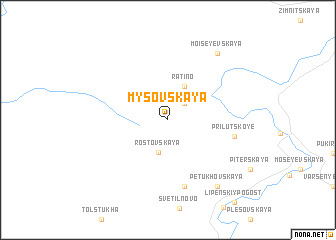 map of Mysovskaya