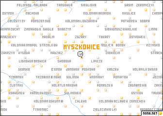 map of Myszkowice
