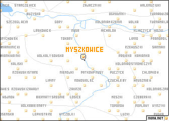 map of Myszkowice