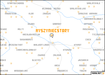 map of Myszyniec Stary