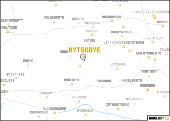 map of Mytskoye