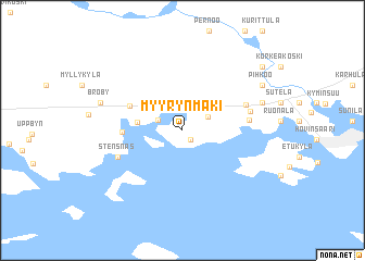 map of Myyrynmäki