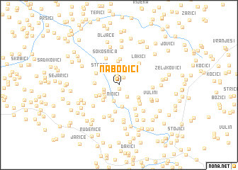 map of Nabodići