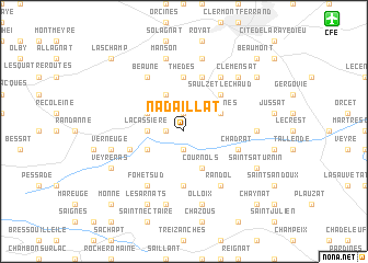 map of Nadaillat