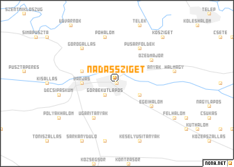 map of Nádassziget