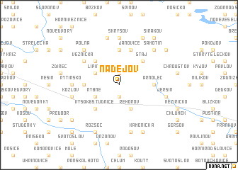 map of Nadějov