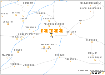 map of Nāderābād