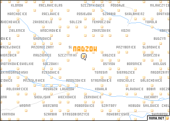 map of Nadzów