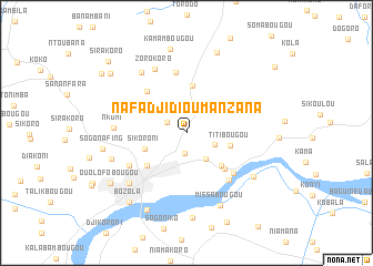 map of Nafadji Dioumanzana