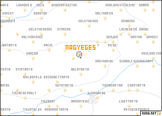 map of Nagyégés