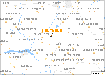 map of Nagyerdő