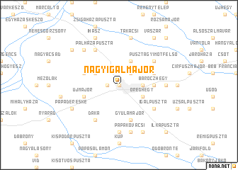 map of Nagyigalmajor