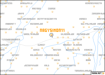 map of Nagysimonyi