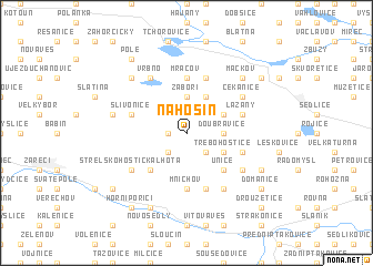 map of Nahošín