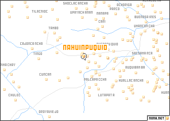 map of Ñahuin Puquio