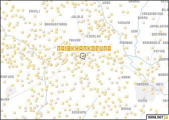 map of Nāib Khān Korūna