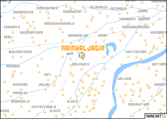 map of Nainwāl Jāgīr