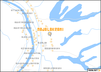 map of Naj‘ al ‘Akramī