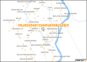 map of Naj‘ ash Shaykh Ḩasan Abū Şābir