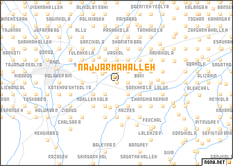 map of Najjār Maḩalleh