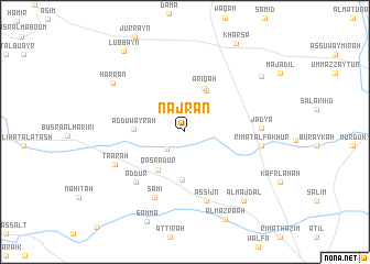 map of Najrān