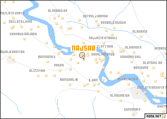 map of Naj‘ Sab‘