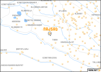 map of Naj‘ Sa‘d